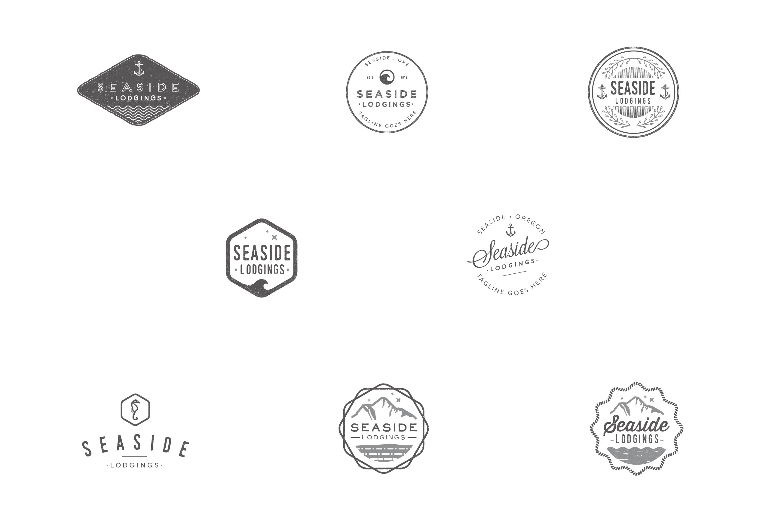 Seaside Lodging Identity